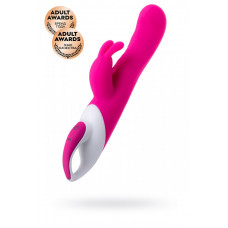 Вибратор с клиторальным стимулятором Elly с подогревом силикон розовый 21,5 см Вибратор с клиторальным стимулятором Elly с подогревом силикон розовый 21,5 см