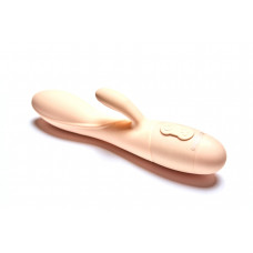 Вибратор с клиторальным отростком Kiara бежевый 18,3 см Вибратор с клиторальным отростком Kiara бежевый 18,3 см