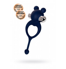 Виброкольцо с хвостиком Mickey силикон синий 12,5 см
