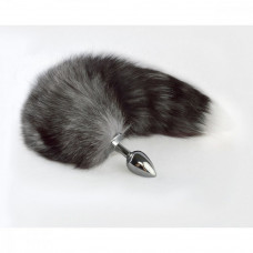 Анальная втулка Sitabella с блюфрост серым хвостом 6,5 см Анальная втулка Sitabella с блюфрост серым хвостом 6,5 см