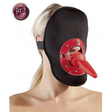 Кляп + маска на лицо Face Mask Black/Red