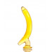 Фаллоимитатор стеклянный желтый банан 17,5 см