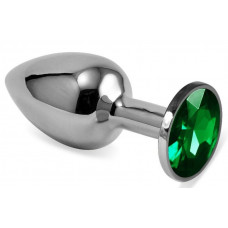 Анальная втулка с кристаллом Small изумруд 7 см Анальная втулка с кристаллом Small изумруд 7 см