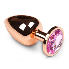 Анальная втулка с кристаллом Medium Gold розовый 8 см Анальная втулка с кристаллом Medium Gold розовый 8 см