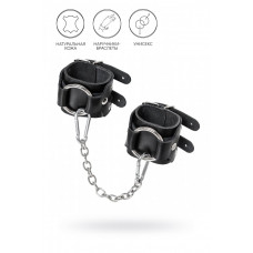 Наручники-браслеты с двумя ремешками натуральная кожа чёрные Наручники-браслеты с двумя ремешками натуральная кожа чёрные