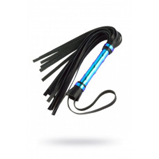 Плеть Sitabella c голографической ручкой черная кожа 40 см