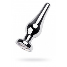 Анальная втулка конус серебро с кристаллом цвета алмаз 10 см Анальная втулка конус серебро с кристаллом цвета алмаз 10 см