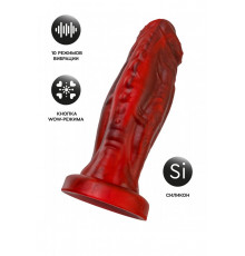 Вибратор Black&Red Monster Saur красный 21,7 см