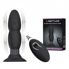 Анальный вибромассажер с эффектом римминга Pretty Love черная 13,5 см Анальный вибромассажер с эффектом римминга Pretty Love черная 13,5 см