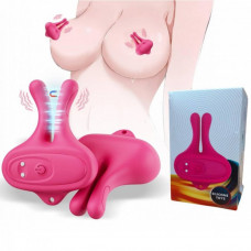 Вибростимуляторы для сосков Silicone toys 9 режимов розовый