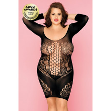Платье-сетка и стринги Candy Girl Merimba черные 2XL Платье-сетка и стринги Candy Girl Merimba черные 2XL