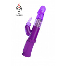 Вибратор с клиторальным стимулятором зайчик фиолетовый 22 см в пакете Вибратор с клиторальным стимулятором зайчик фиолетовый 22 см в пакете