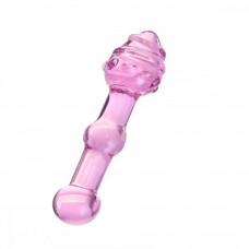 Фаллоимитатор двухсторонний из стекла розовый 17 см Фаллоимитатор двухсторонний из стекла розовый 17 см