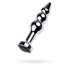 Анальная втулка елочка с черным кристаллом 11 см Анальная втулка елочка с черным кристаллом 11 см