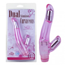 Вибромассажер Dual Stimulator Curvaceous розовый 18,5 см