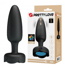 Анальная вибровтулка Pretty Love Tarion с поступательным движением и подсветкой