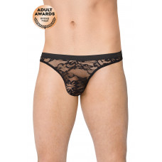 Трусы мужские кружевные SoftLine чёрные M