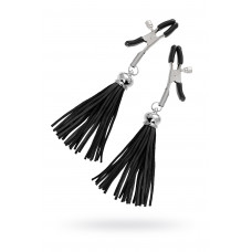 Зажимы на соски Pecado с кисточками из замши черные Зажимы на соски Pecado с кисточками из замши черные