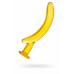 Фаллоимитатор стеклянный желтый банан 17,5 см