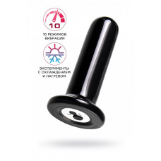 Стеклянный мини-вибратор Sexus Glass черный 10 см Стеклянный мини-вибратор Sexus Glass черный 10 см