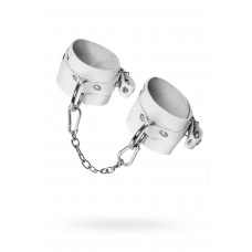 Наручники мягкие BDSM с люверсами натуральная кожа белые Наручники мягкие BDSM с люверсами натуральная кожа белые