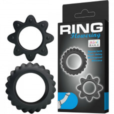 Набор эрекционных колец Flowering черный Набор эрекционных колец Flowering черный