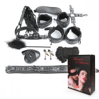 Набор Notabu BDSM 10 предметов в цвете черного серебра