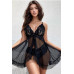 Пеньюар кружевной Шалунья с трусиками черный XL Пеньюар кружевной Шалунья с трусиками черный XL