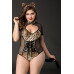 Костюм кошки Candy Girl Tawny боди, ушки черно-леопардовый 2XL