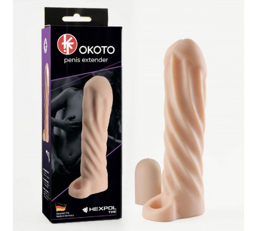Насадка - удлинитель Okoto penis extender 17 см