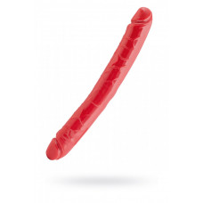 Двусторонний фаллоимитатор Black and Red красный 31 см