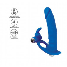 Вибромассажер Sweet Toys с клиторальным стимулятором синий 15 см Вибромассажер Sweet Toys с клиторальным стимулятором синий 15 см