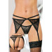 Трусы и пояс для чулок черные S/M