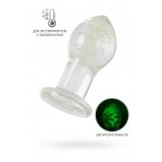 Анальная втулка Sexus Glass светящаяся в темноте стекло 9 см Анальная втулка Sexus Glass светящаяся в темноте стекло 9 см
