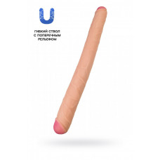 Фаллоимитатор RealStick Brutal Castor двусторонний телесный 56 cм