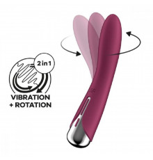Вибромассажер Satisfyer Spinning Vibe 1 бордовый 18 см