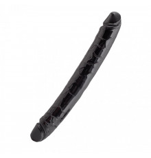 Двусторонний фаллоимитатор Black and Red чёрный 31 см