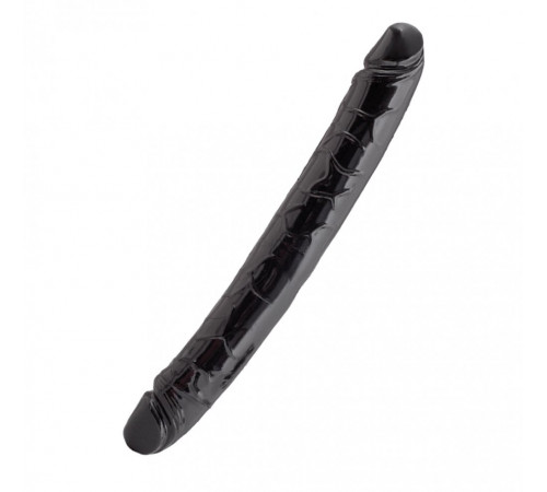 Двусторонний фаллоимитатор Black and Red чёрный 31 см
