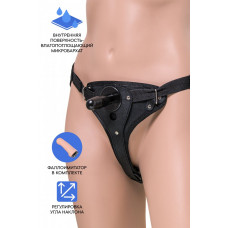 Трусики для страпона RealStick Strap-On Emery с насадкой черные