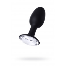 Анальная втулка Seven Creations с кристаллом черная 10,7 см Анальная втулка Seven Creations с кристаллом черная 10,7 см