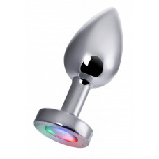 Анальная втулка серебряная со светодиодами Medium 8,8 см Анальная втулка серебряная со светодиодами Medium 8,8 см