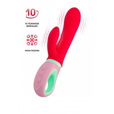 Вибратор с клиторальным стимулятором Flovetta Petunia красный 19 см Вибратор с клиторальным стимулятором Flovetta Petunia красный 19 см