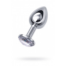 Анальная втулка с прозрачным кристаллом 8 см Анальная втулка с прозрачным кристаллом 8 см