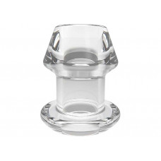 Анальная пробка с тоннелем Warmy прозрачная 8,8 см