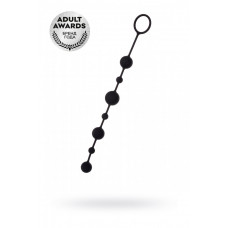 Анальная цепочка черная Toyfa A-toys с шариками силикон 35,9 см Анальная цепочка черная Toyfa A-toys с шариками силикон 35,9 см