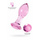 Анальная втулка Sexus Glass розовая 8,5 см