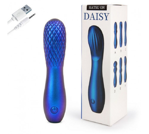Минивибратор перезаряжаемый Daisy синий 14 см