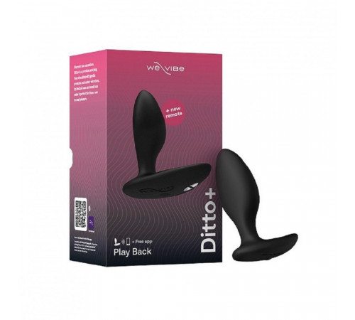 Анальная вибровтулка We-Vibe Ditto + черная 7,5 см