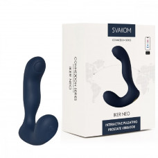 Стимулятор простаты с пульсацией Svakom Iker Neo синий 13,5 см Стимулятор простаты с пульсацией Svakom Iker Neo синий 13,5 см
