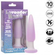 Анальная пробка с вибрацией Lavender Haze Slender лавандовый 11,5 см